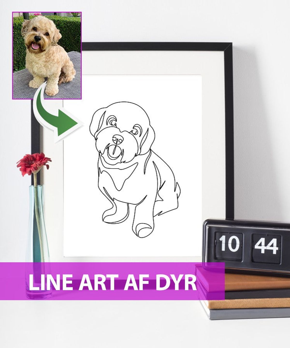 Line art af dyr - tegning efter dine fotos