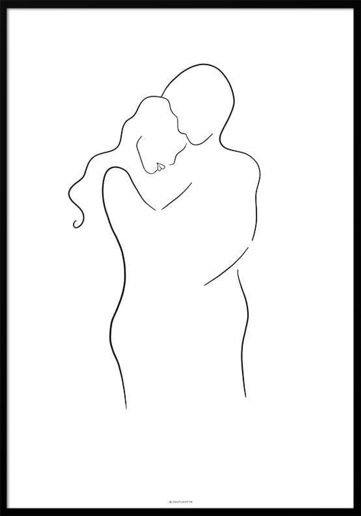 Line art - Hug plakat