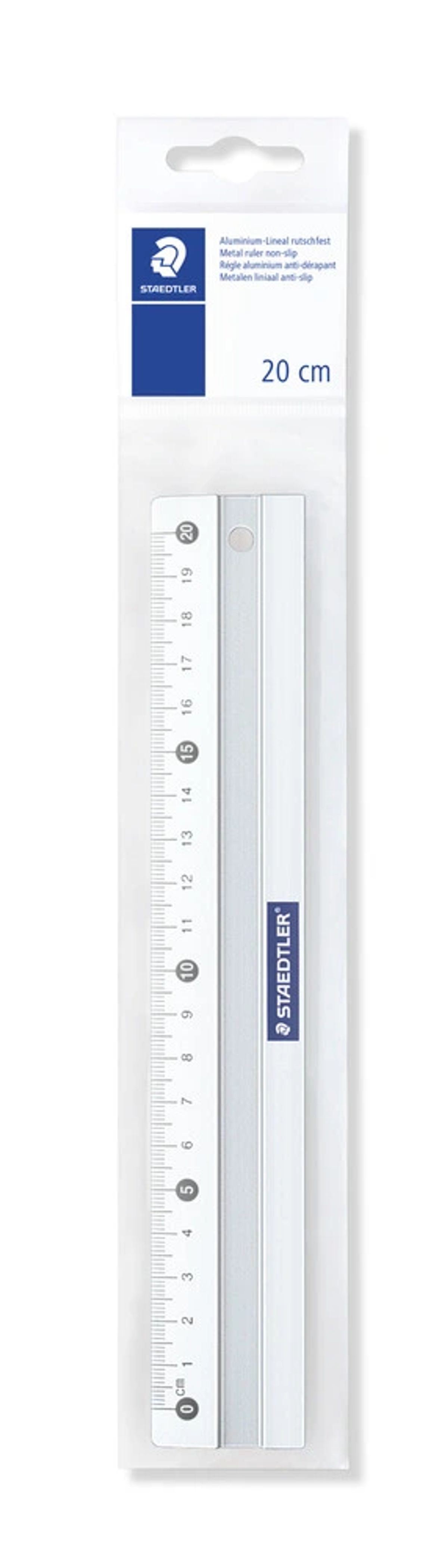 Lineal aluminium steadtler 20 cm