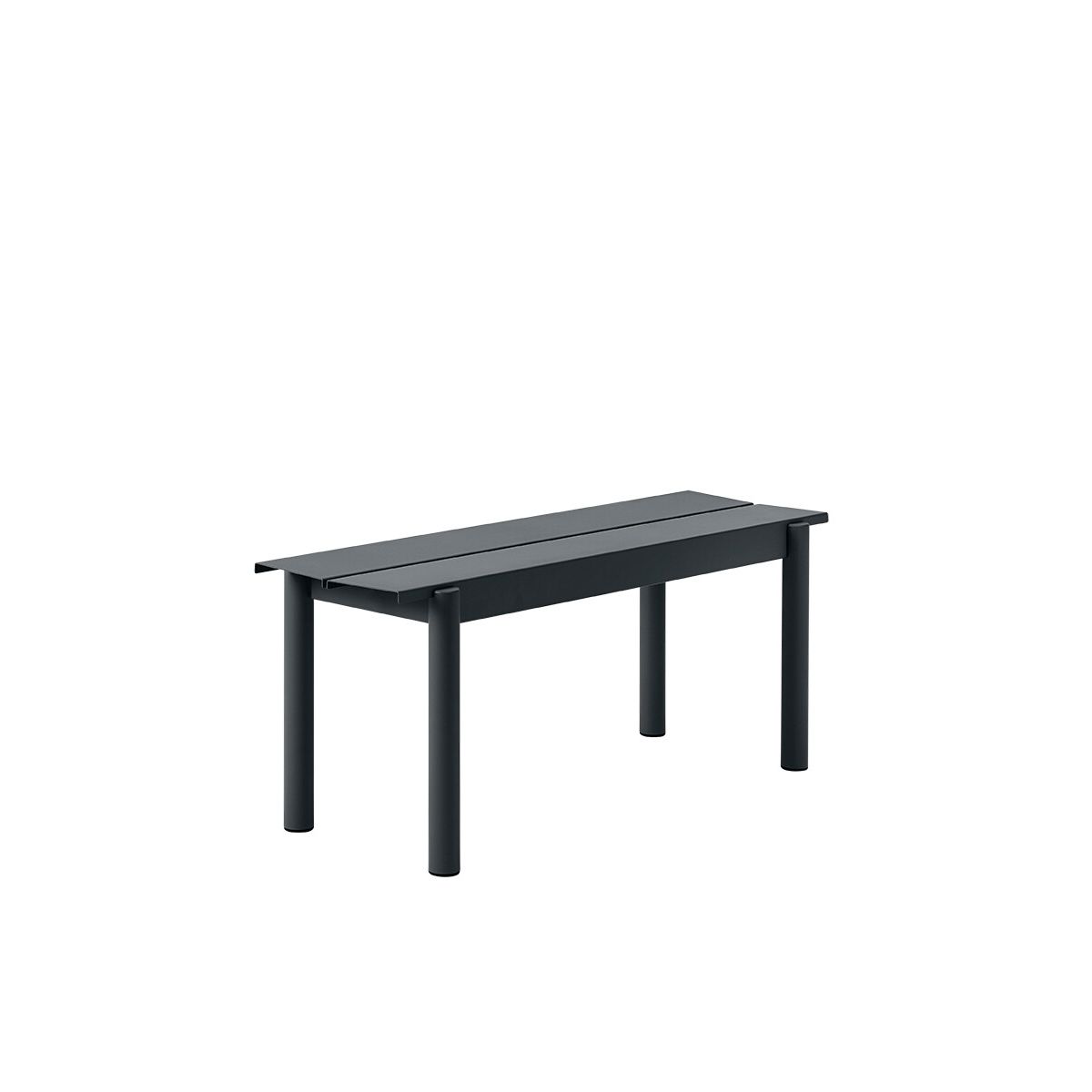 Linear Steel Bench, 110 cm fra Muuto (Anthracite black)