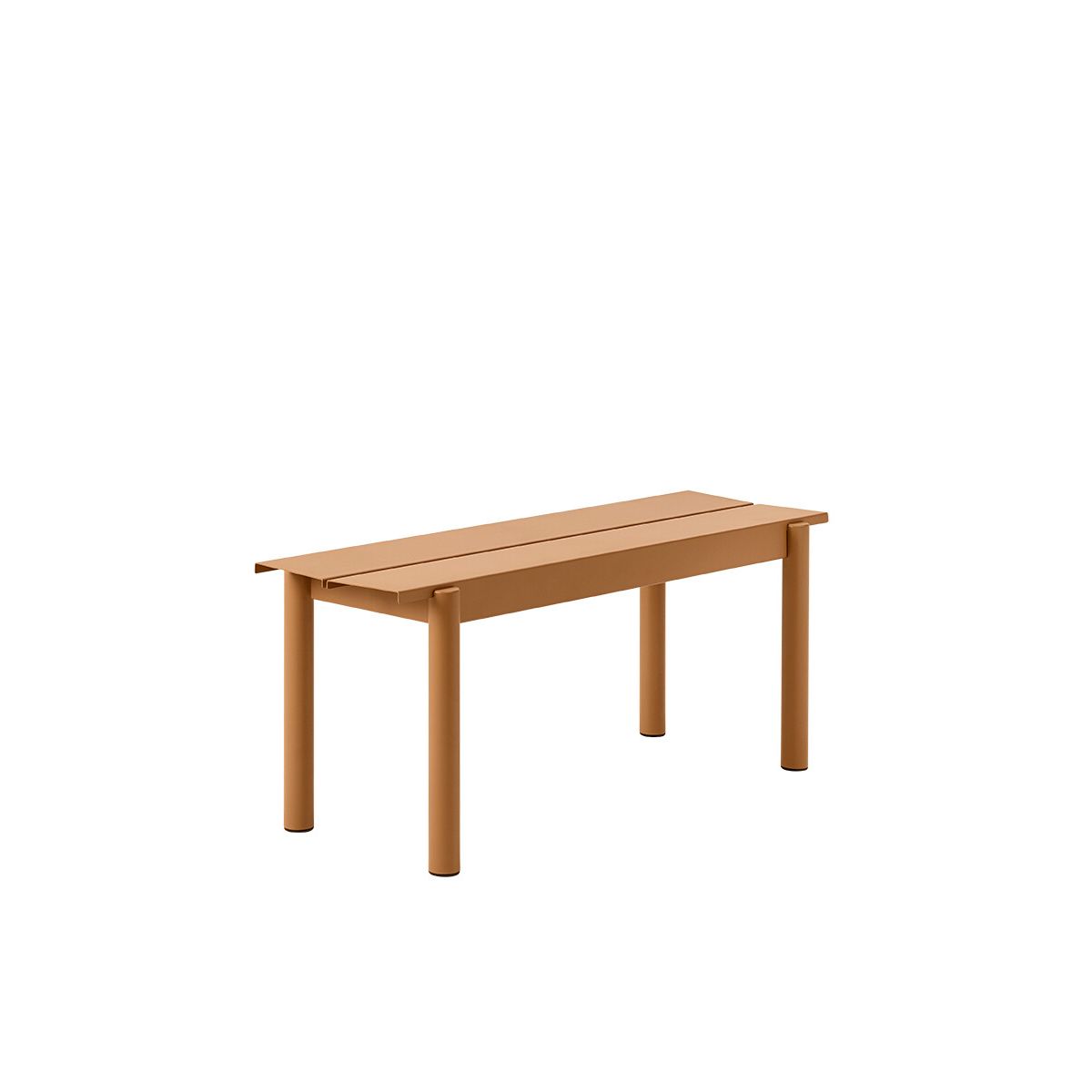 Linear Steel Bench, 110 cm fra Muuto (Burnt orange)