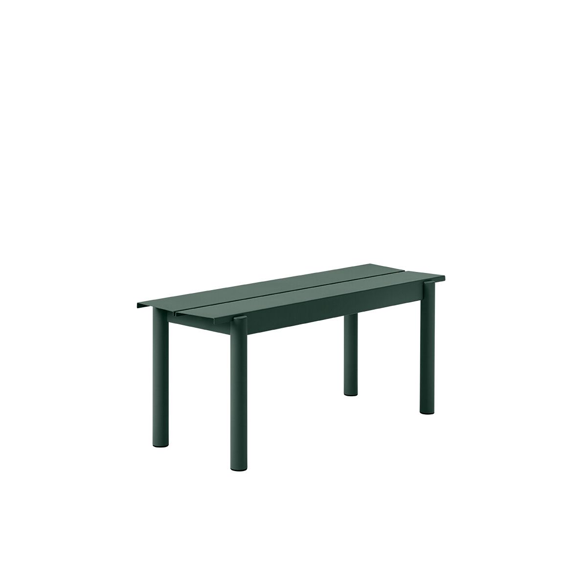 Linear Steel Bench, 110 cm fra Muuto (Dark green)