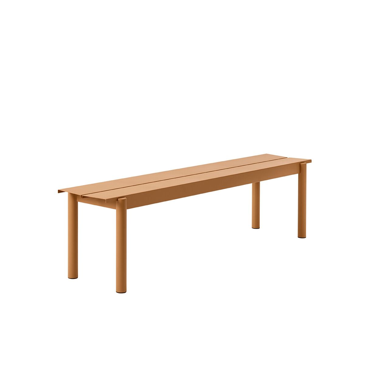 Linear Steel Bench, 170 cm fra Muuto (Burnt orange)