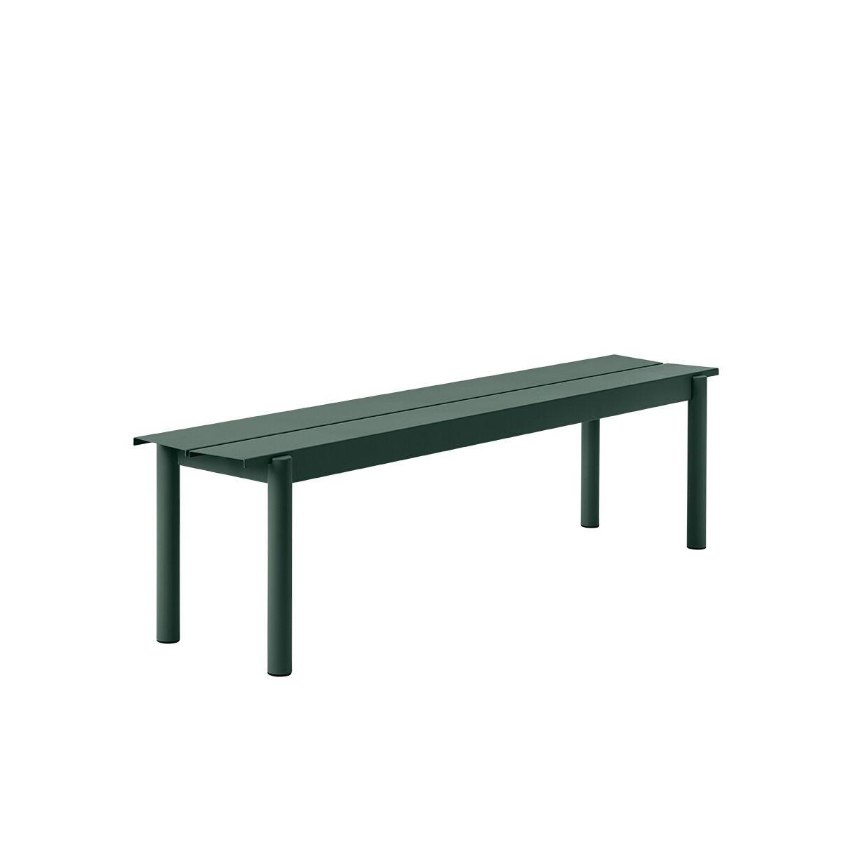 Linear Steel Bench, 170 cm fra Muuto (Dark green)