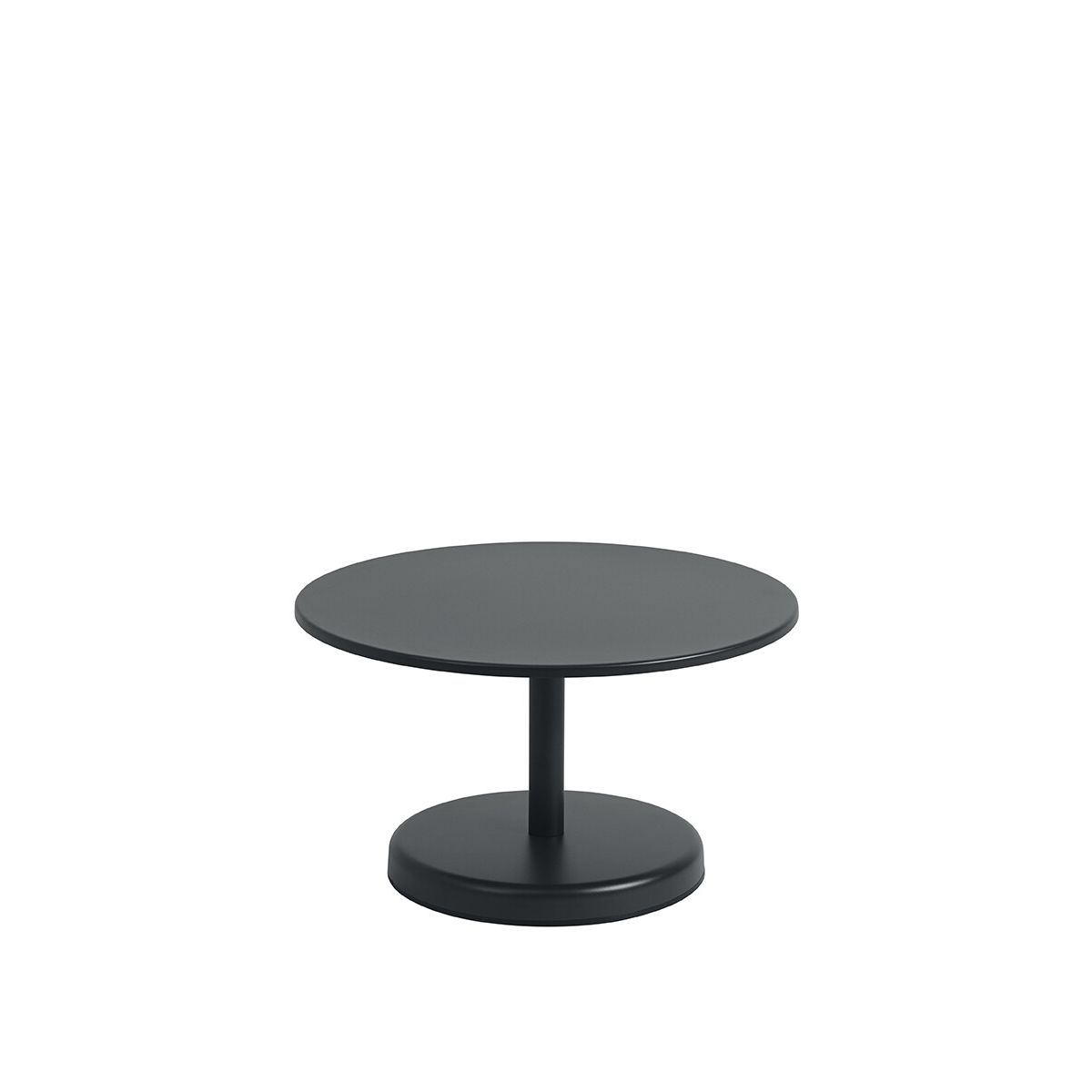 Linear Steel Coffee Table, Ø70 fra Muuto (Anthracite black)