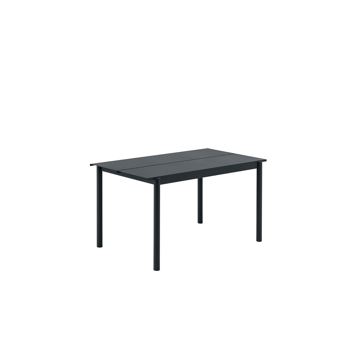 Linear Steel Table, 140x75 cm fra Muuto (Anthracite black)