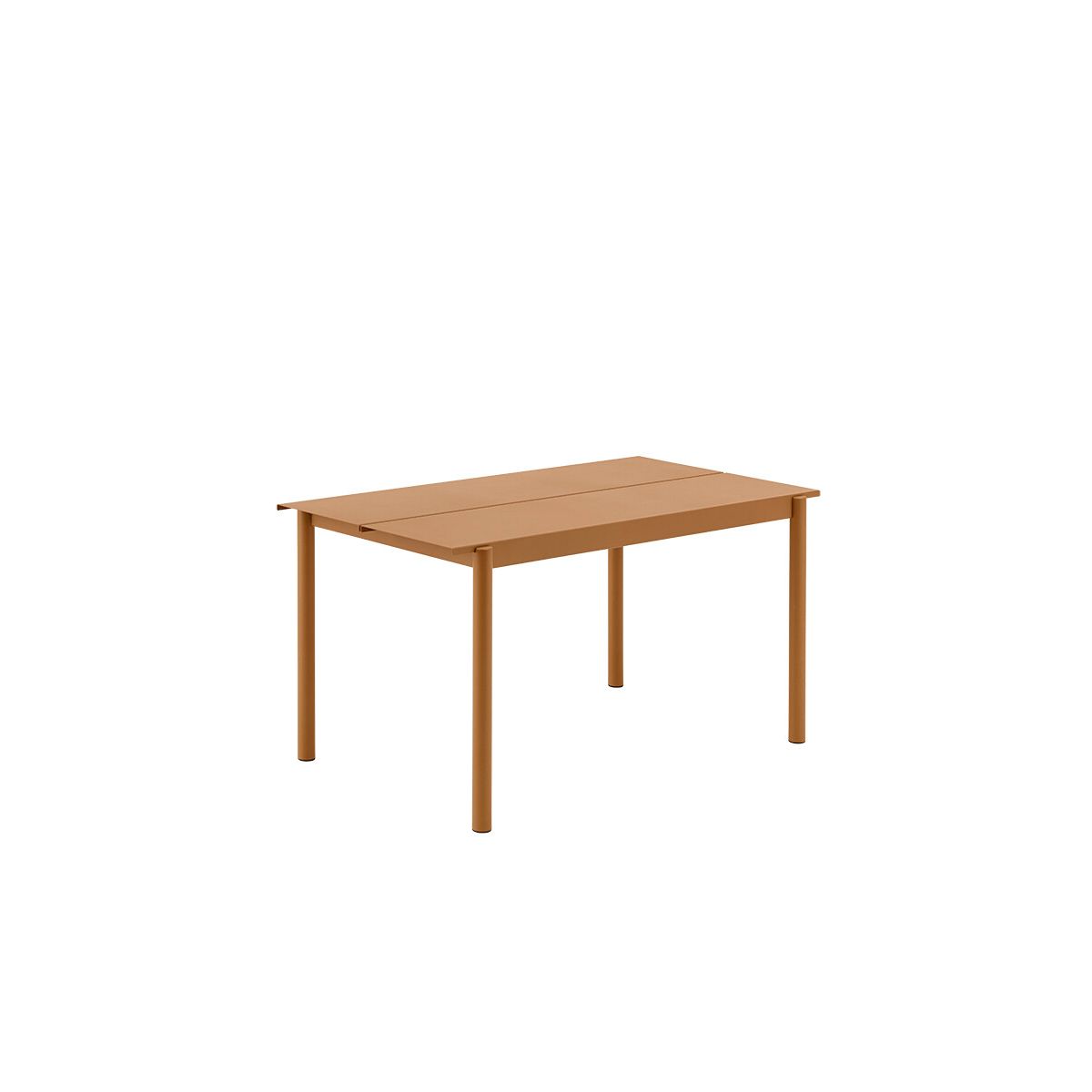 Linear Steel Table, 140x75 cm fra Muuto (Burnt orange)