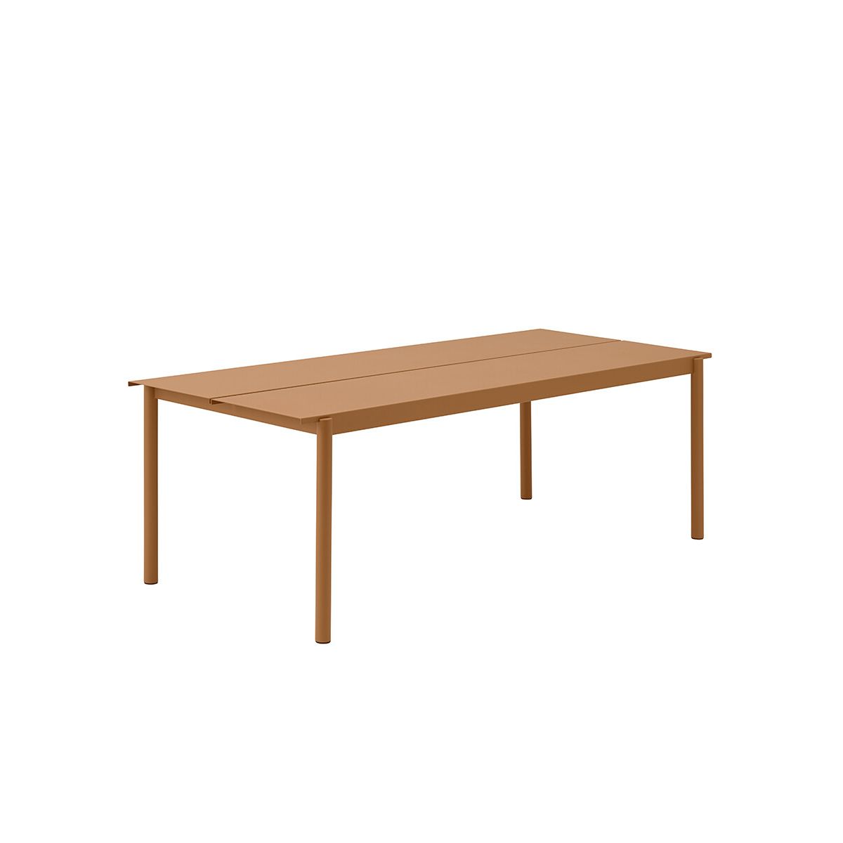 Linear Steel Table, 220x90 cm fra Muuto (Burnt orange)