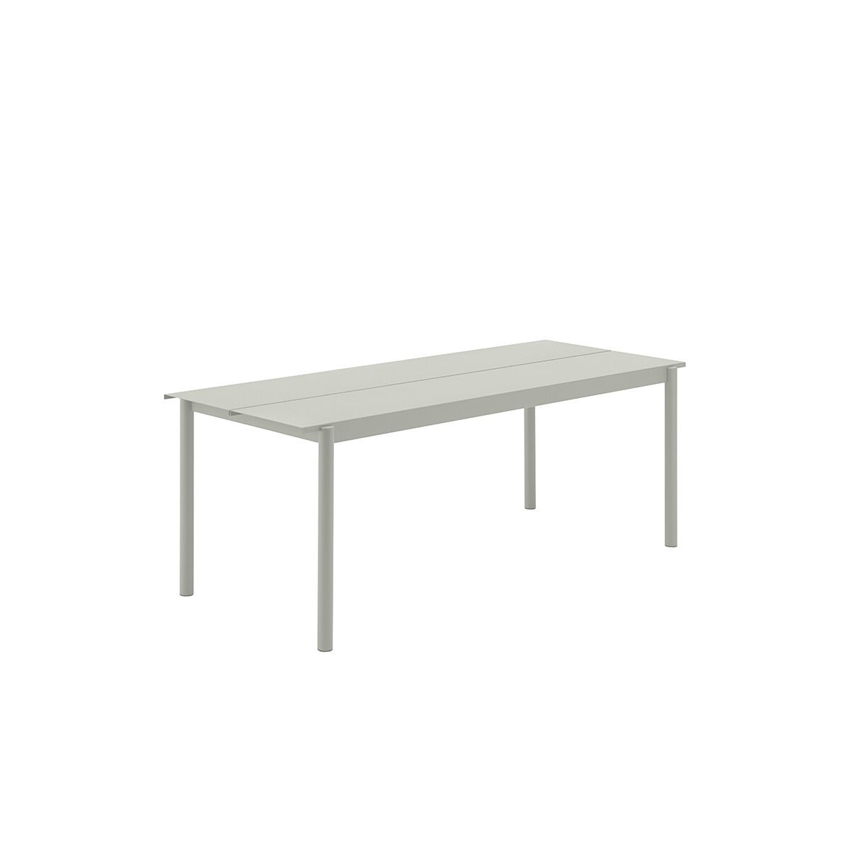 Linear Steel Table, 220x90 cm fra Muuto (Grey)