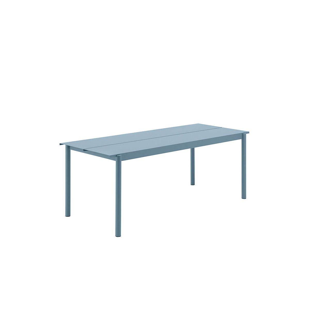 Linear Steel Table, 220x90 cm fra Muuto (Pale blue)