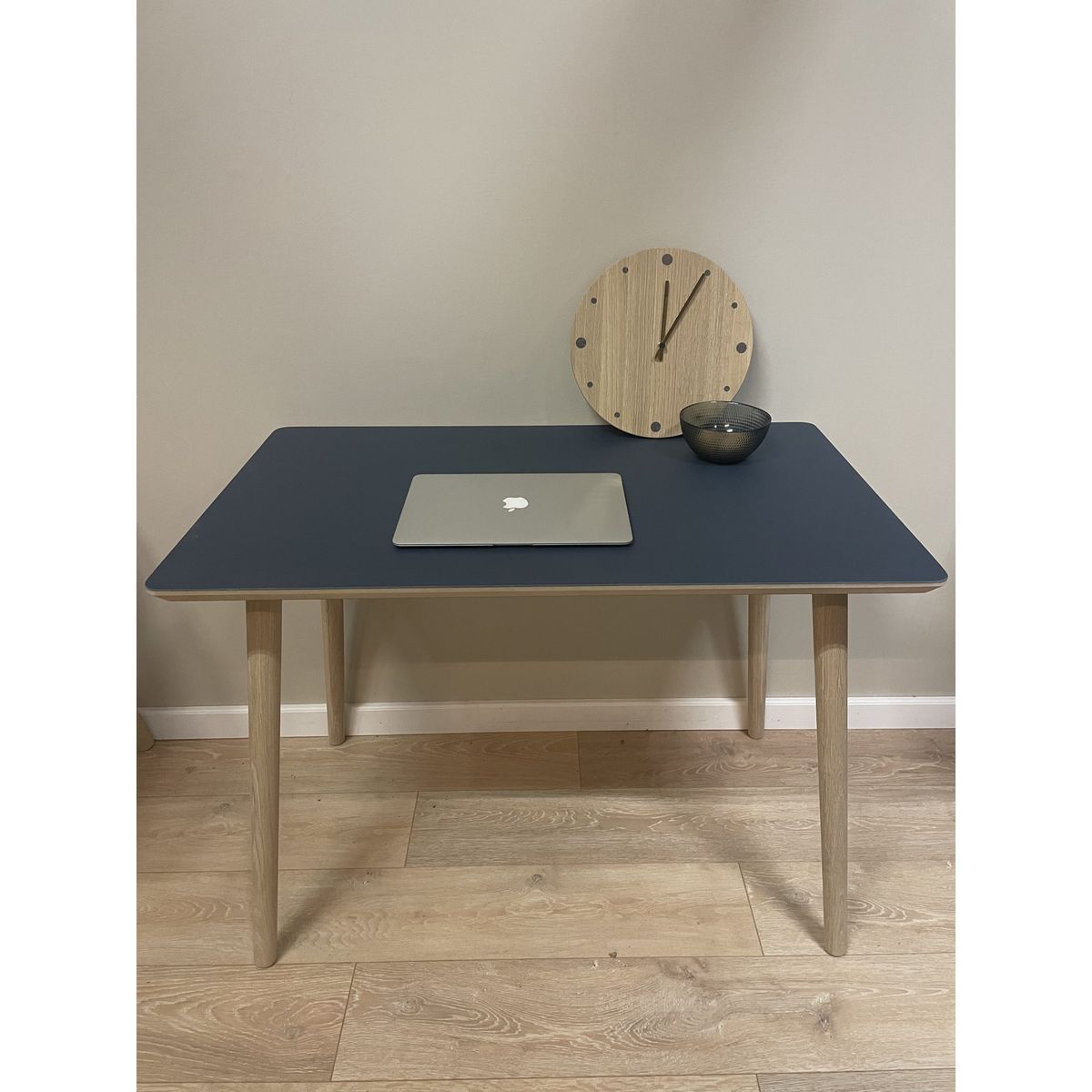 Linoleums skrivebord, smokey blue 60x100cm