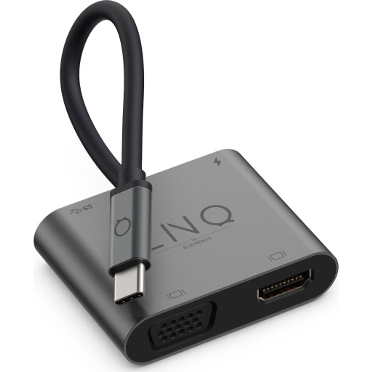 Linq 4-i-1 USB-C multiport hub, space grey