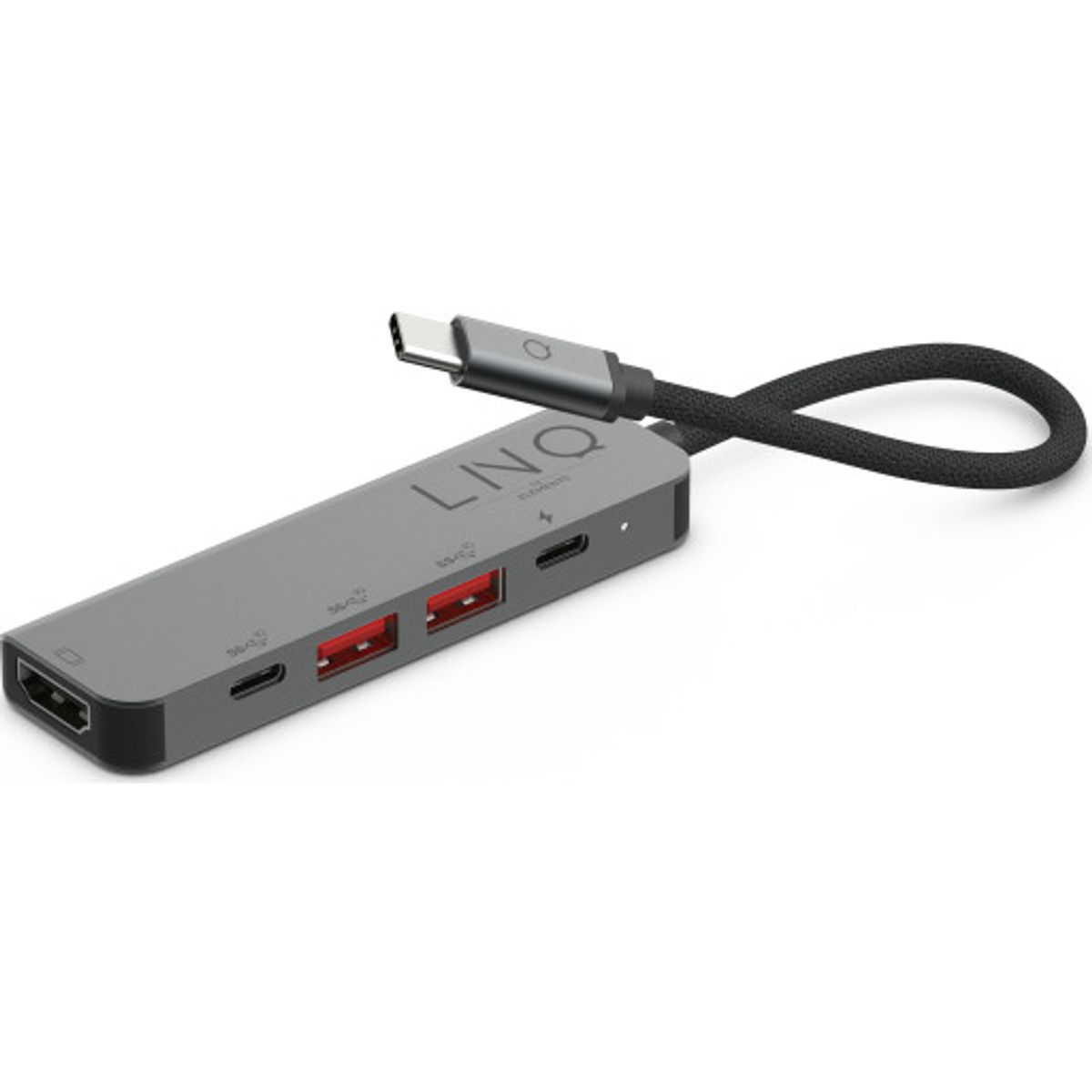 Linq 5-i-1 Pro USB-C multiport hub, grå