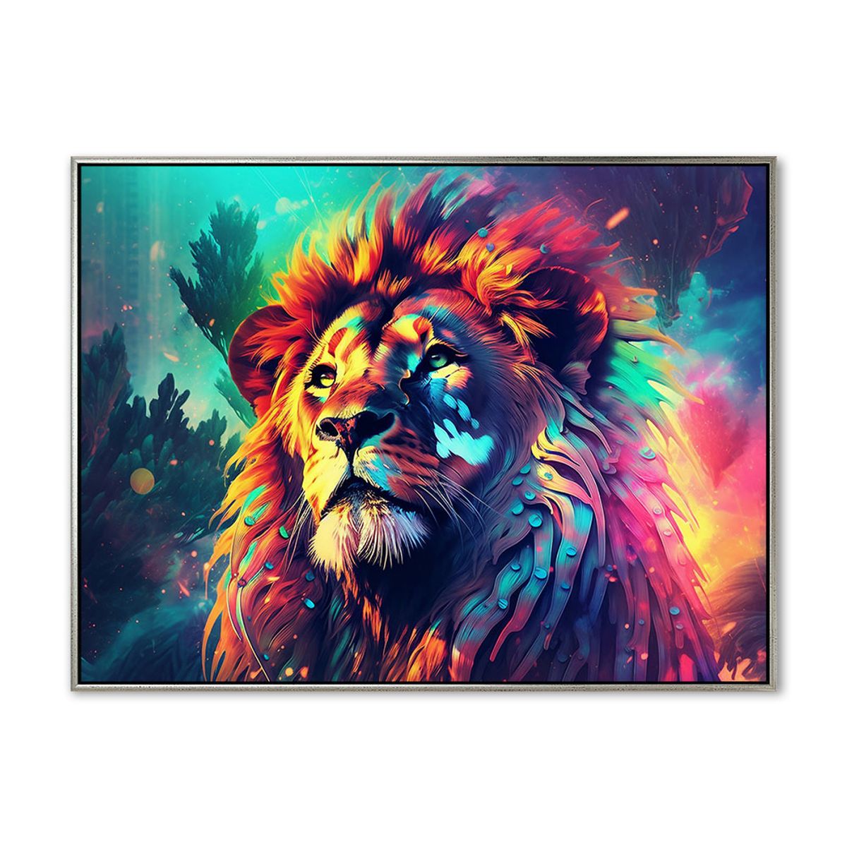 Lion King - 90x120 cm - Sølv svæveramme