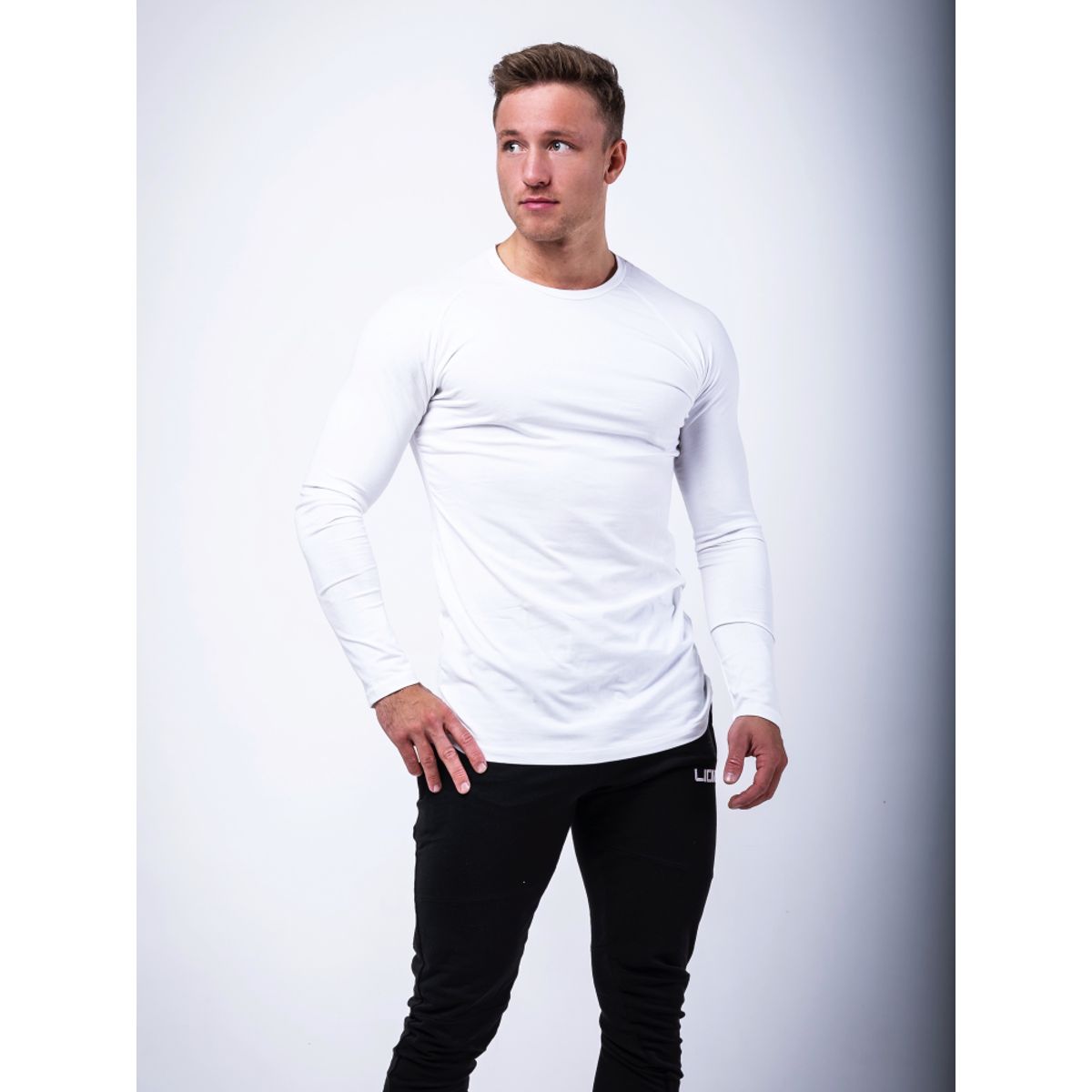 LionnWear Fitness N´Chill Langærmet Hvid - L/XL