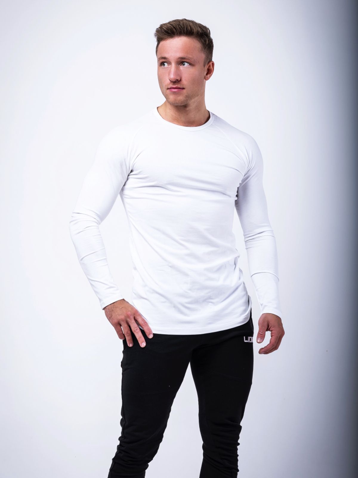 LionnWear Fitness N´Chill Langærmet Hvid - Large