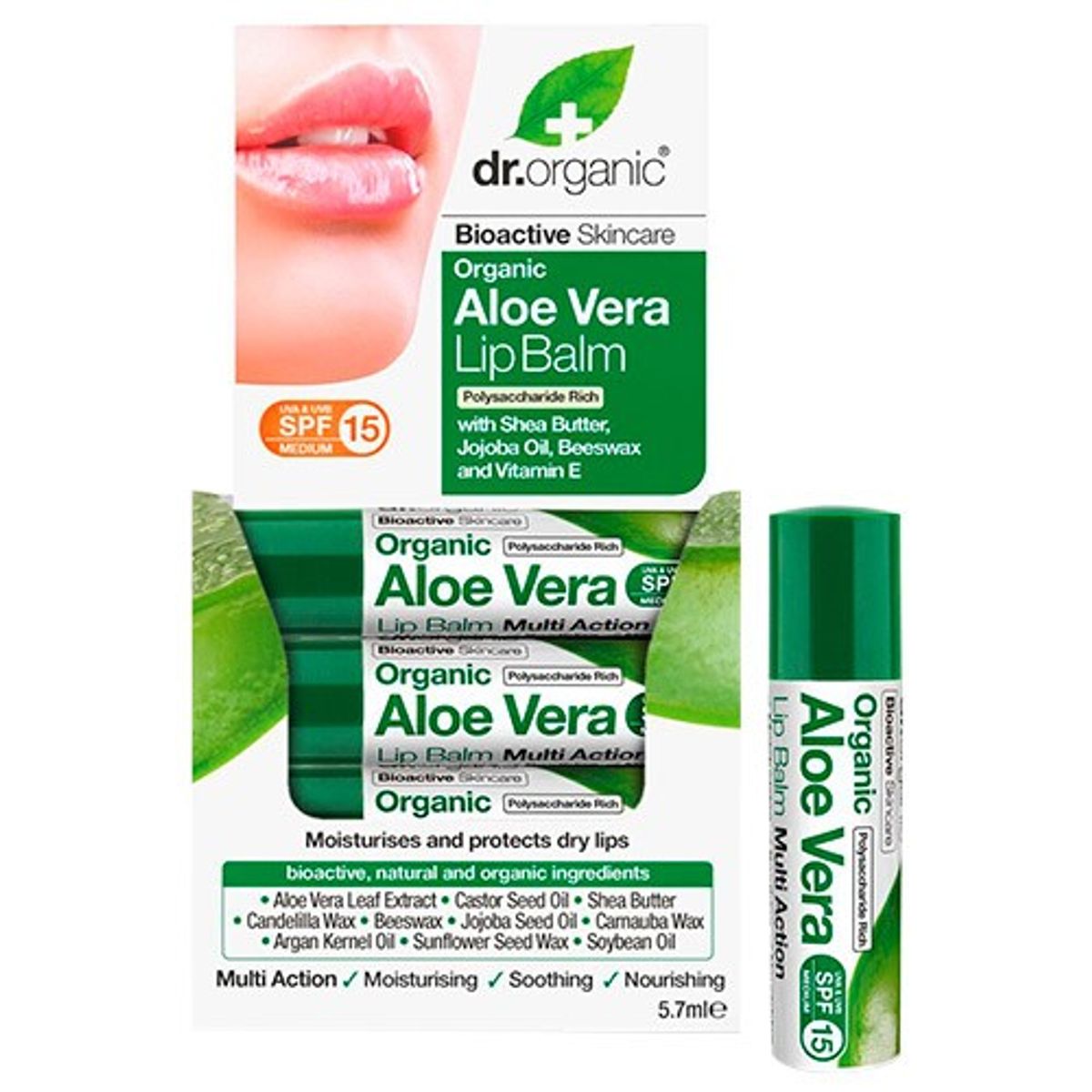 Lipbalm Aloe Vera - 5,7 ml - Dr. Organic