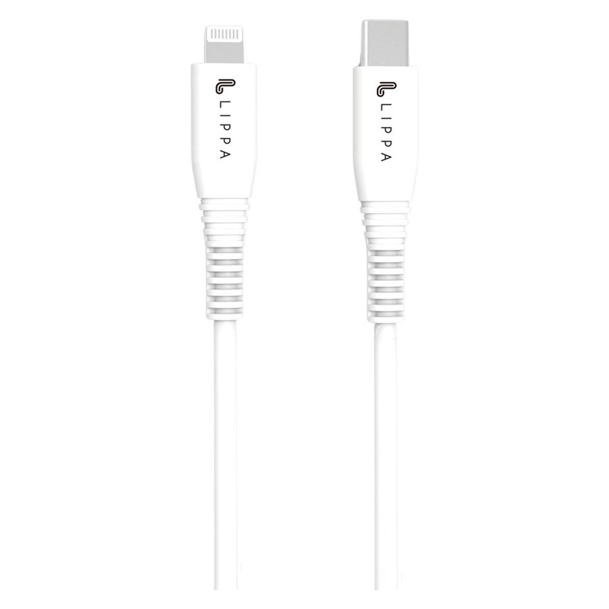 Lippa USB-C til MFi kabel 1m, Hvid