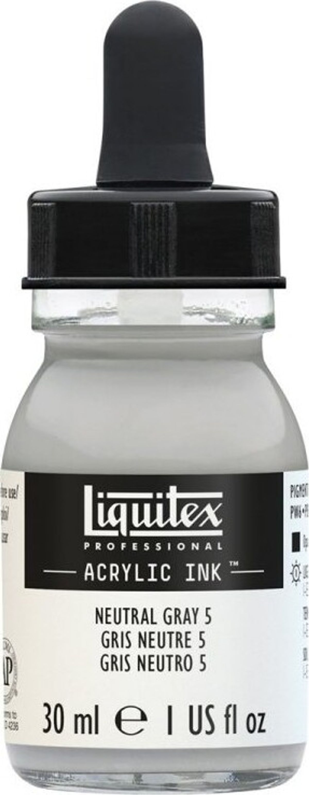 Liquitex - Acrylic Ink Blæk - Neutral Grey 5 30 Ml