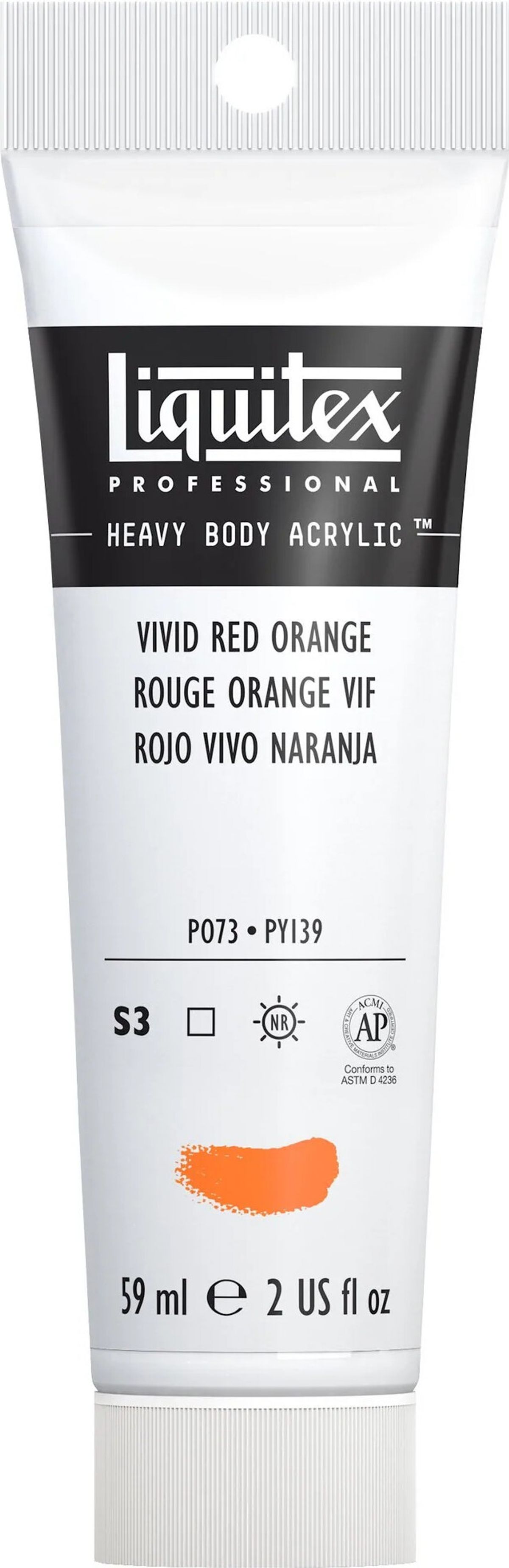 Liquitex - Akrylmaling - Heavy Body - Vivid Red Orange 59 Ml