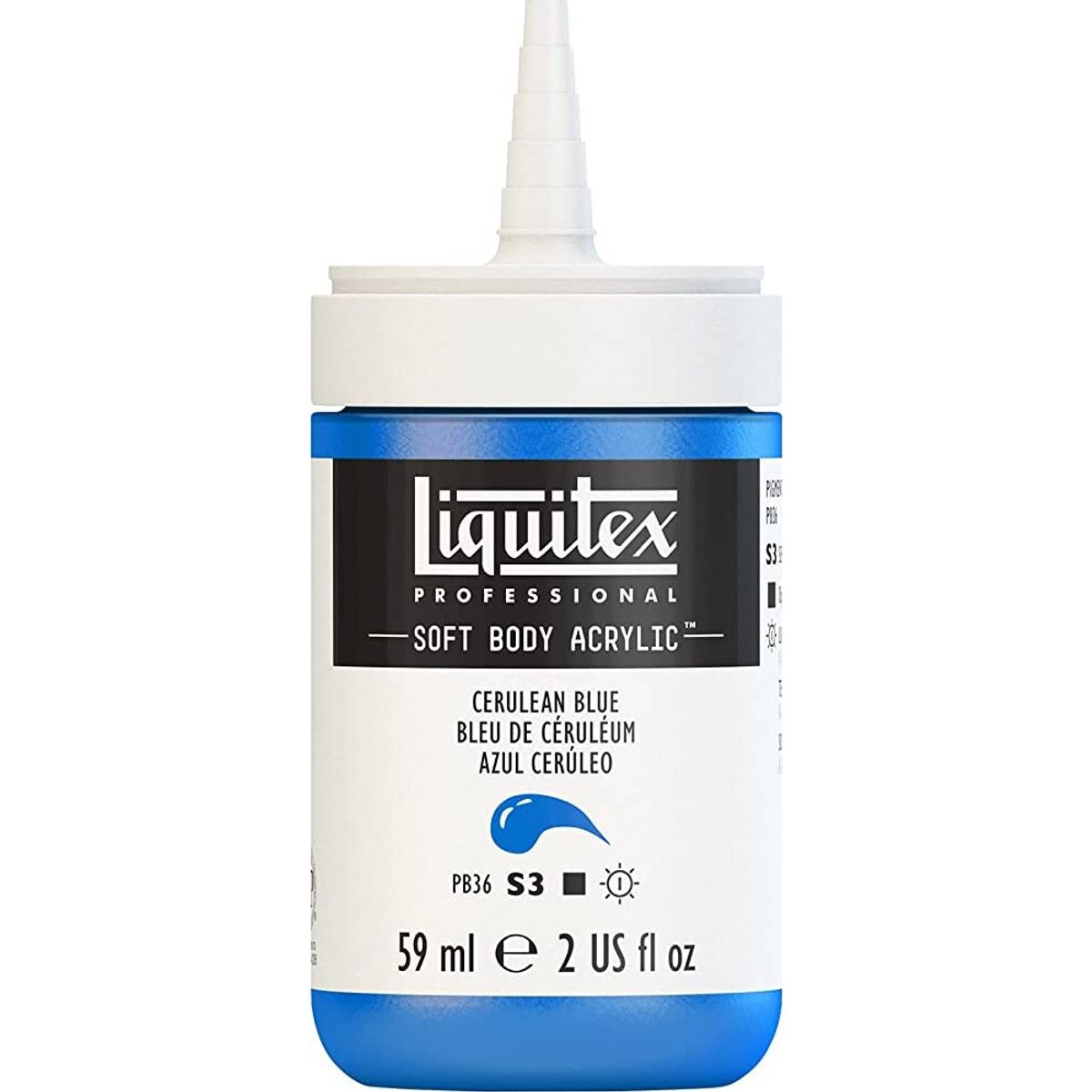 Liquitex - Akrylmaling - Soft Body - Cerulean Blue 59 Ml