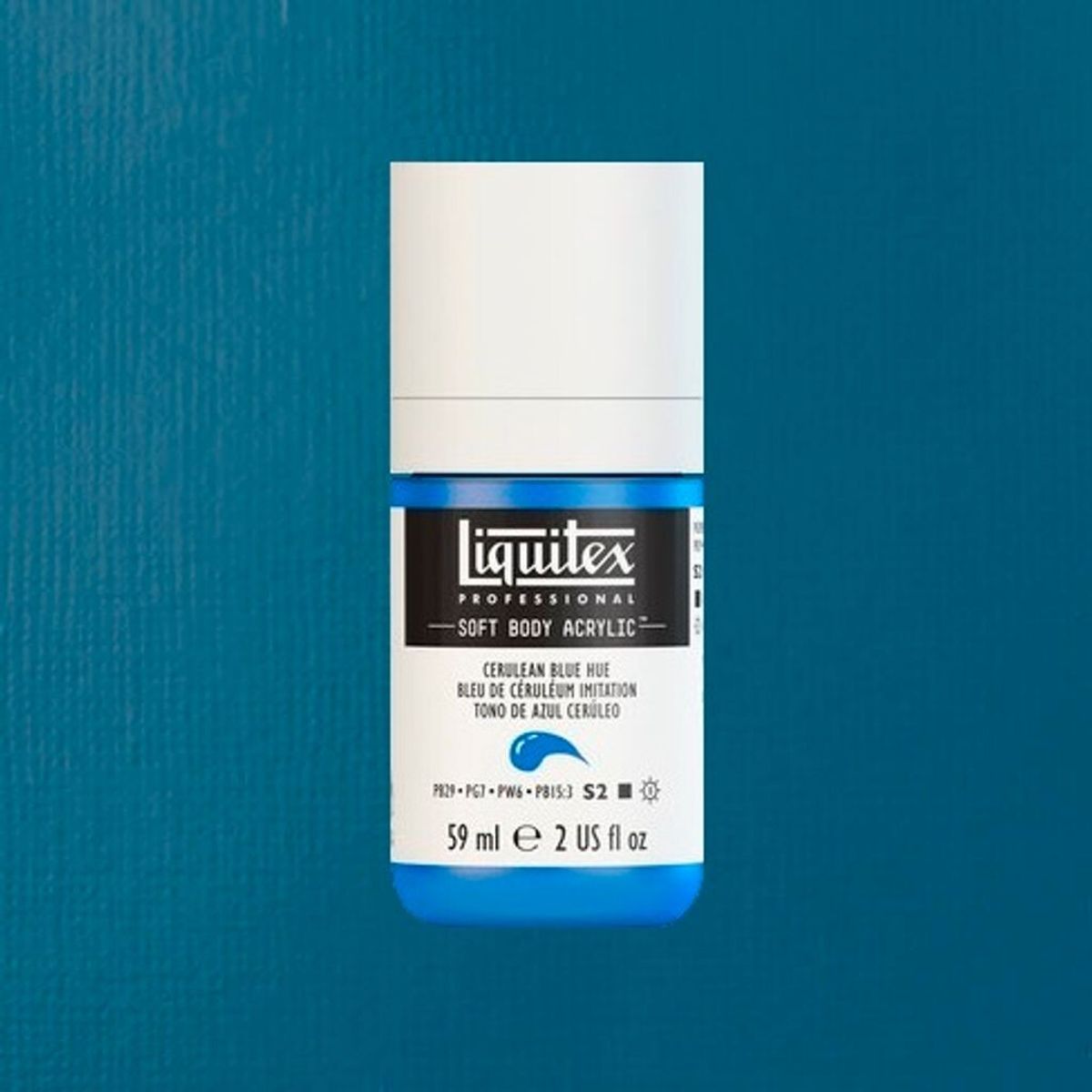 Liquitex - Akrylmaling - Soft Body - Cerulean Blue Hue 59 Ml