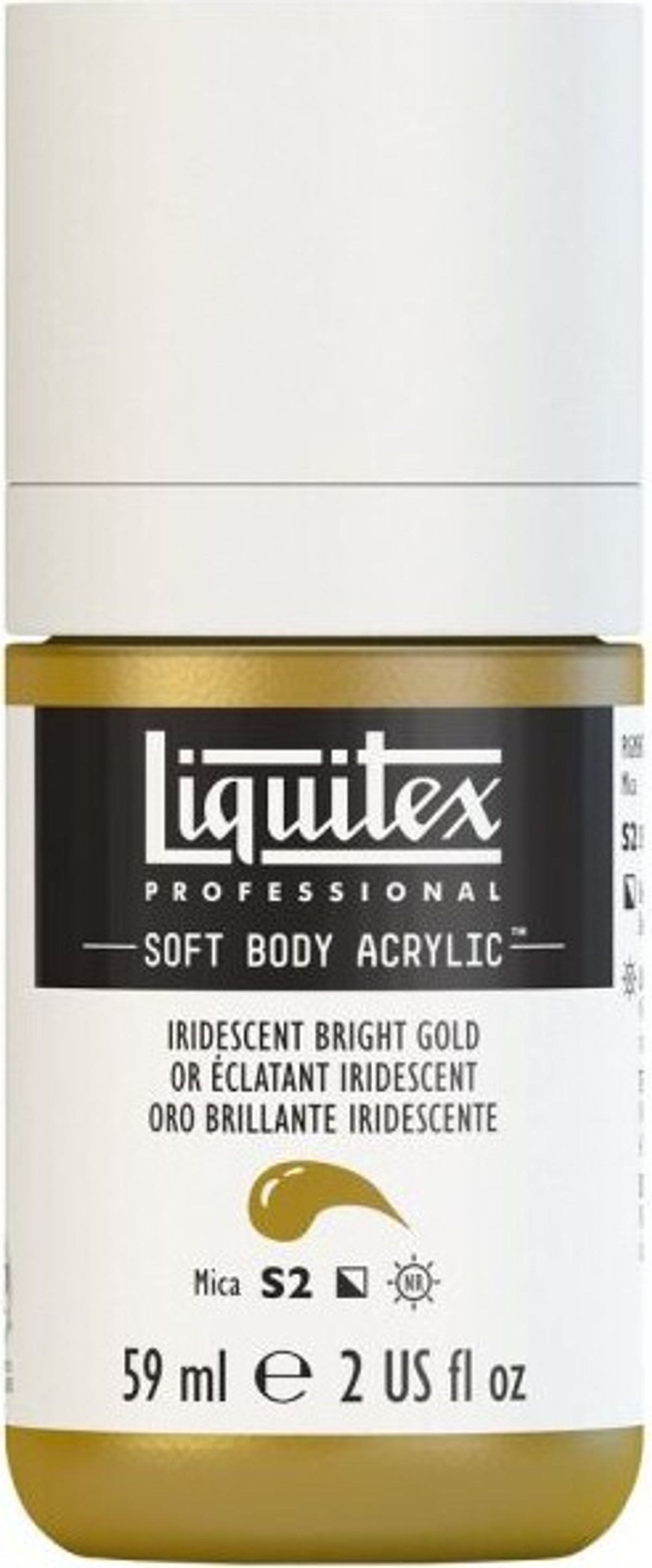 Liquitex - Akrylmaling - Soft Body - Iridescent Bright Gold 59 Ml