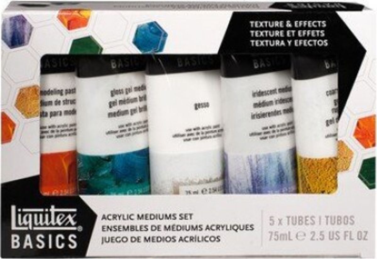 Liquitex - Akrylmaling Sæt - 5 Farver - 75 Ml