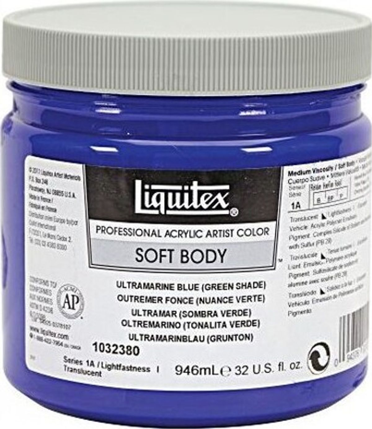 Liquitex - Akrylmaling - Ultramarine Blue - Green Shade 946 Ml