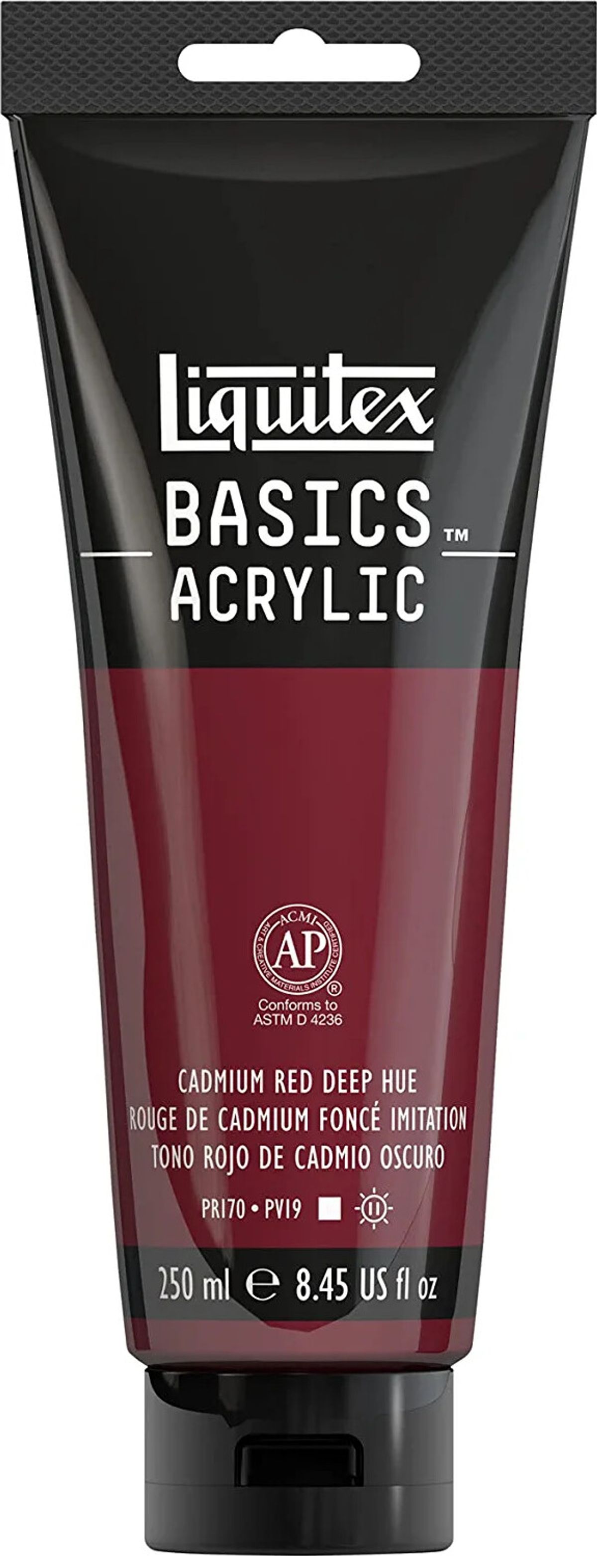 Liquitex - Basics Akrylmaling - Cadmium Red Deep Hue 250 Ml