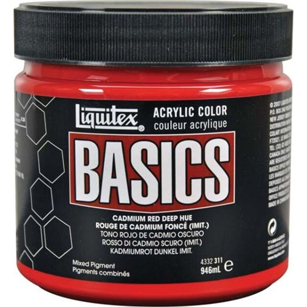 Liquitex - Basics Akrylmaling - Cadmium Red Deep Hue 946 Ml