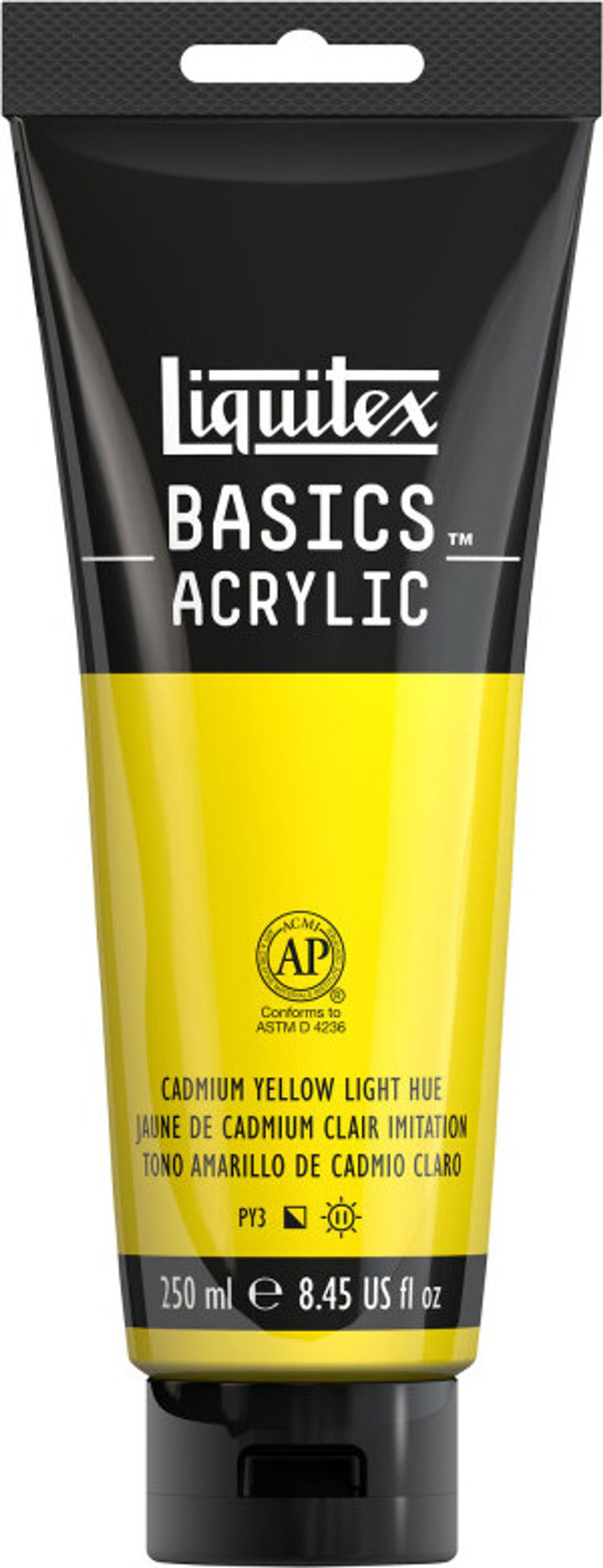 Liquitex - Basics Akrylmaling - Cadmium Yellow Light Hue 250 Ml