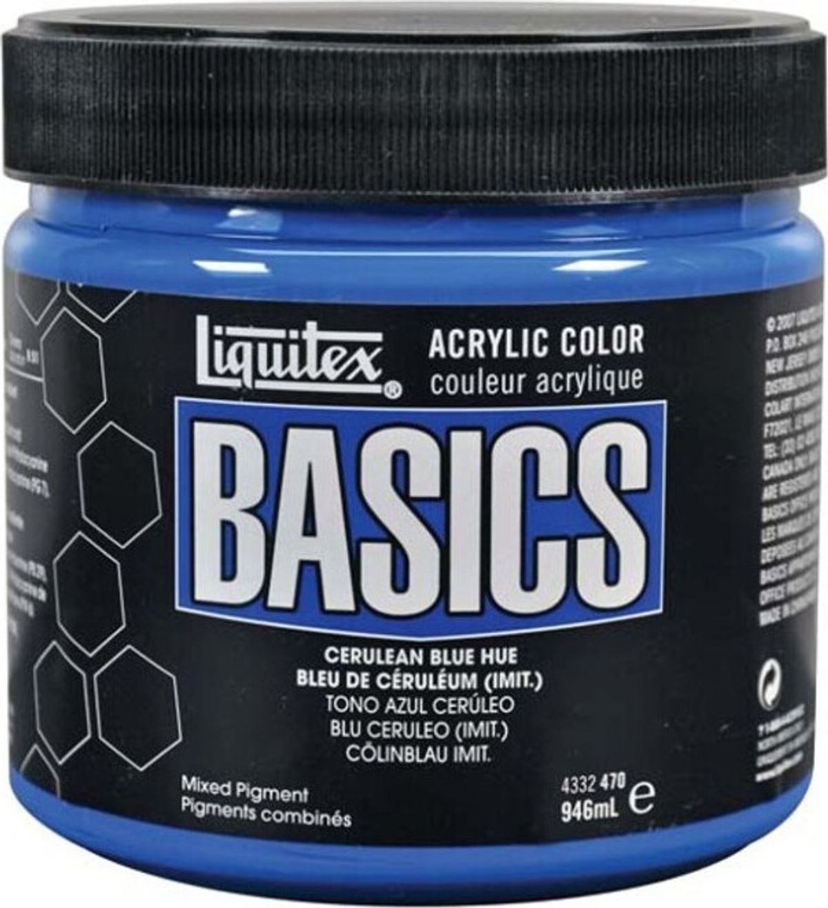 Liquitex - Basics Akrylmaling - Cerulean Blue Hue 946 Ml