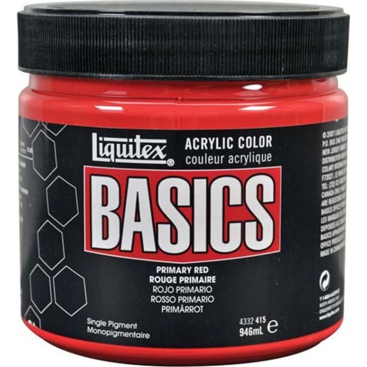 Liquitex - Basics Akrylmaling - Primary Red 946 Ml