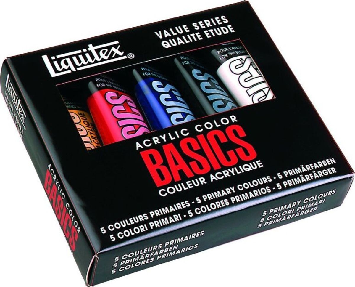 Liquitex - Basics Akrylmaling Sæt - 5x118 Ml