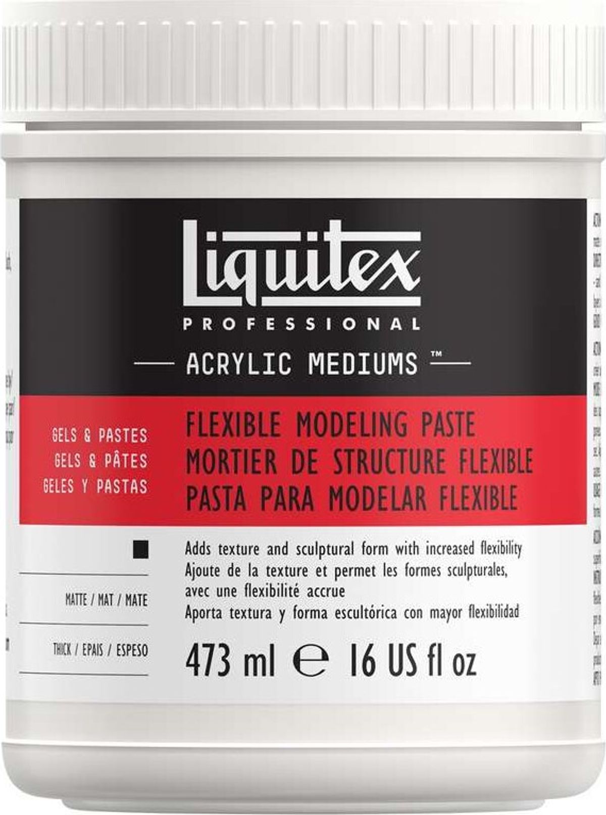 Liquitex - Flexible Modeling Paste Gel Medium - Modelleringspasta 473 Ml