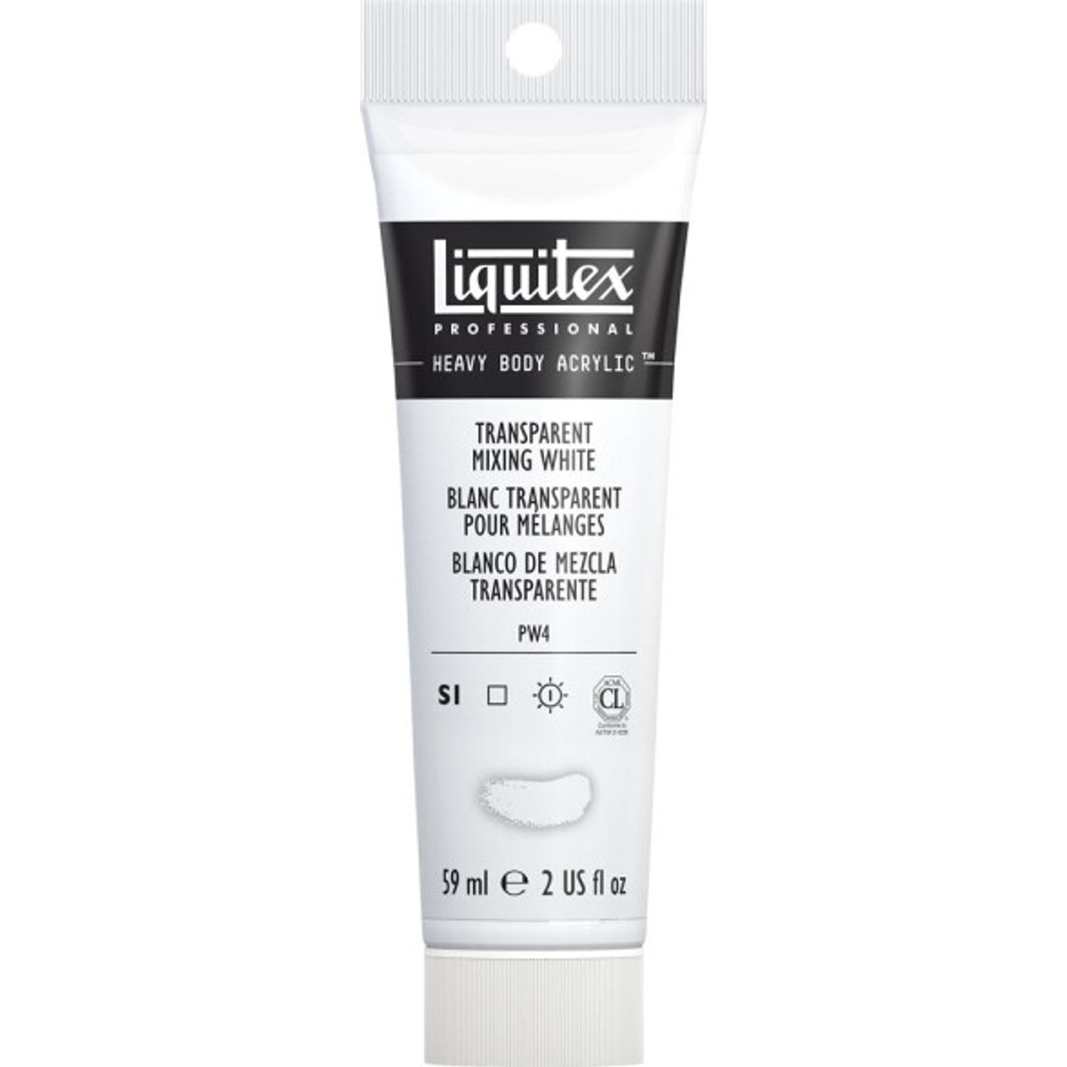 Liquitex - Heavy Body Akrylmaling - Transparent Mixing White 59 Ml