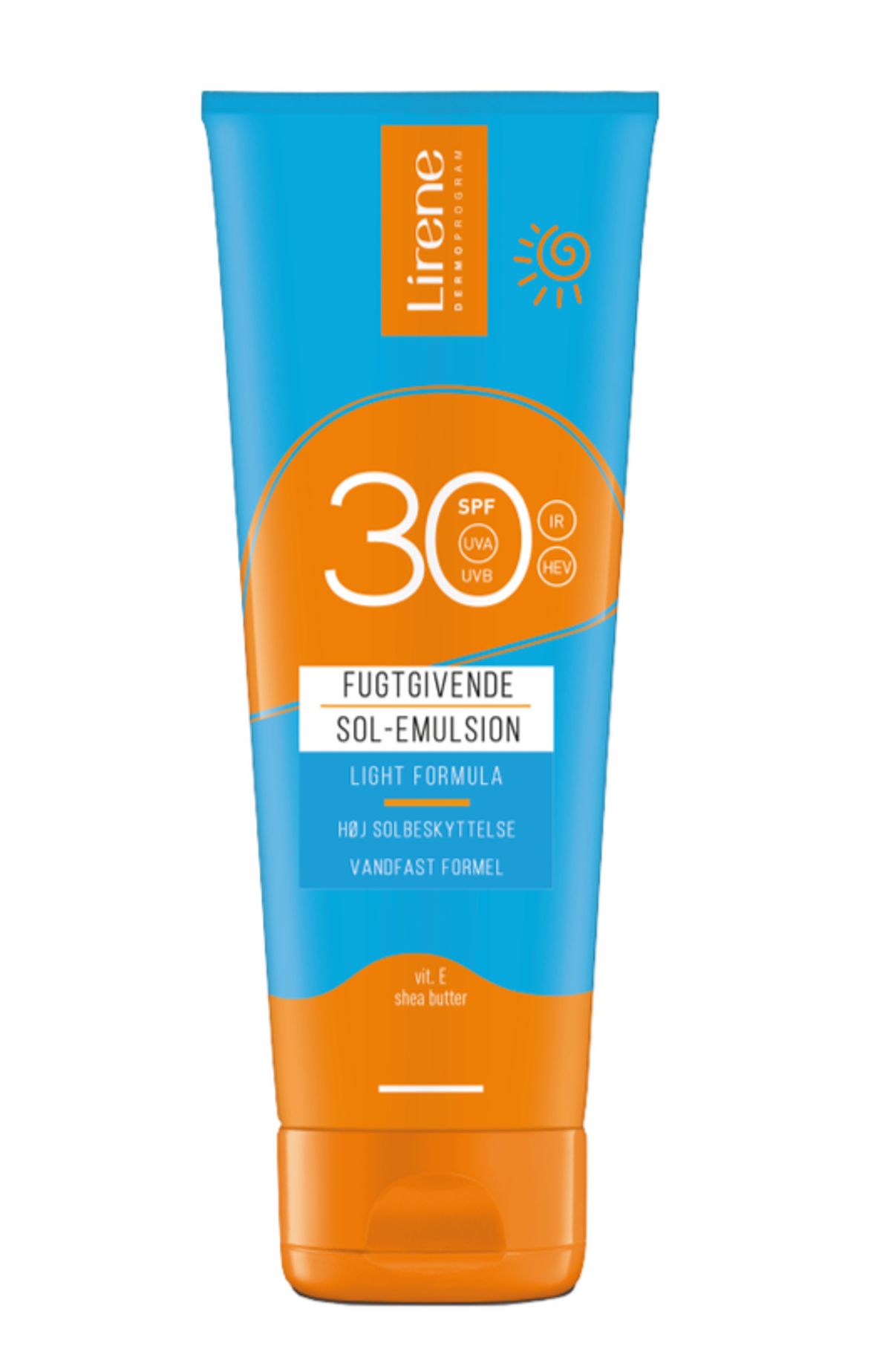 Lirene solbeskyttende fugtgivende kropslotion SPF 30, 120ml.