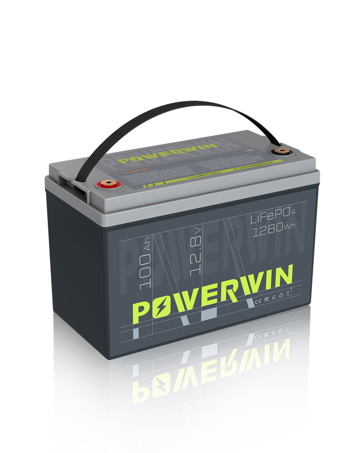 Lithium Batteri - 100Ah LiFePO4 - 12.8V, 1280Wh