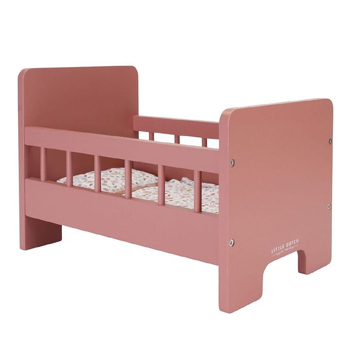 Little Dutch Dukkeseng m. Sengetøj - Wooden Doll Bed