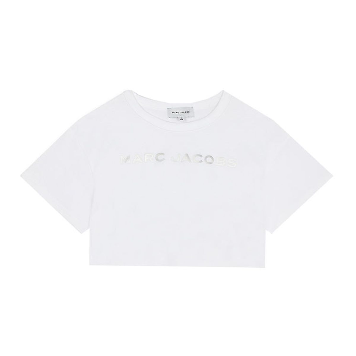 Little Marc Jacobs T-shirt - Cropped - Hvid m. Sølv