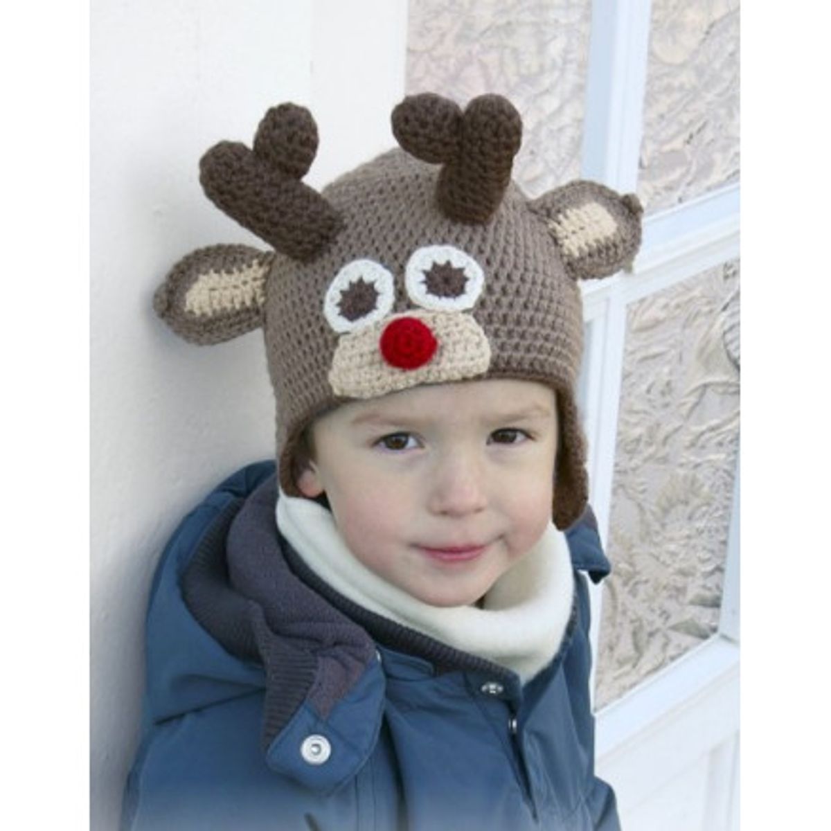 Little Rudolph by DROPS Design - Hue Hækleopskrift str. 6/9 mdr - 9/10 - 12/18 mdr