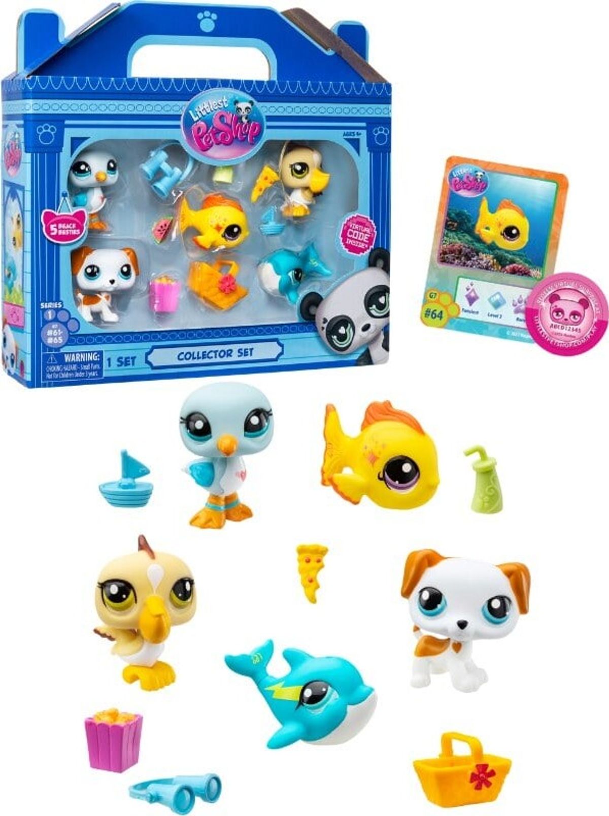 Littlest Pet Shop Figurer - Beach Besties - Collectors Sæt - 5-pak