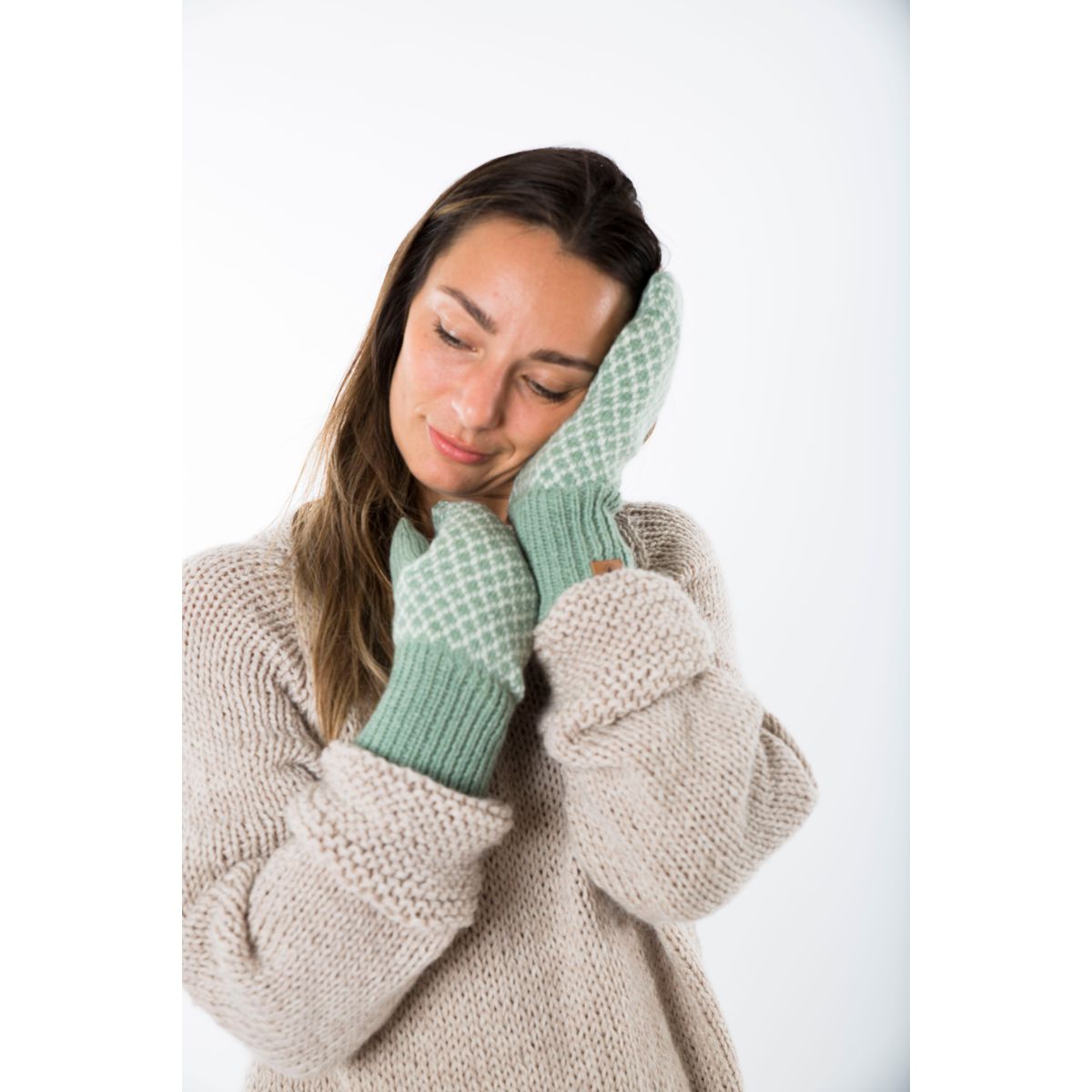 Liv Mittens - Fuza Wool - Sage