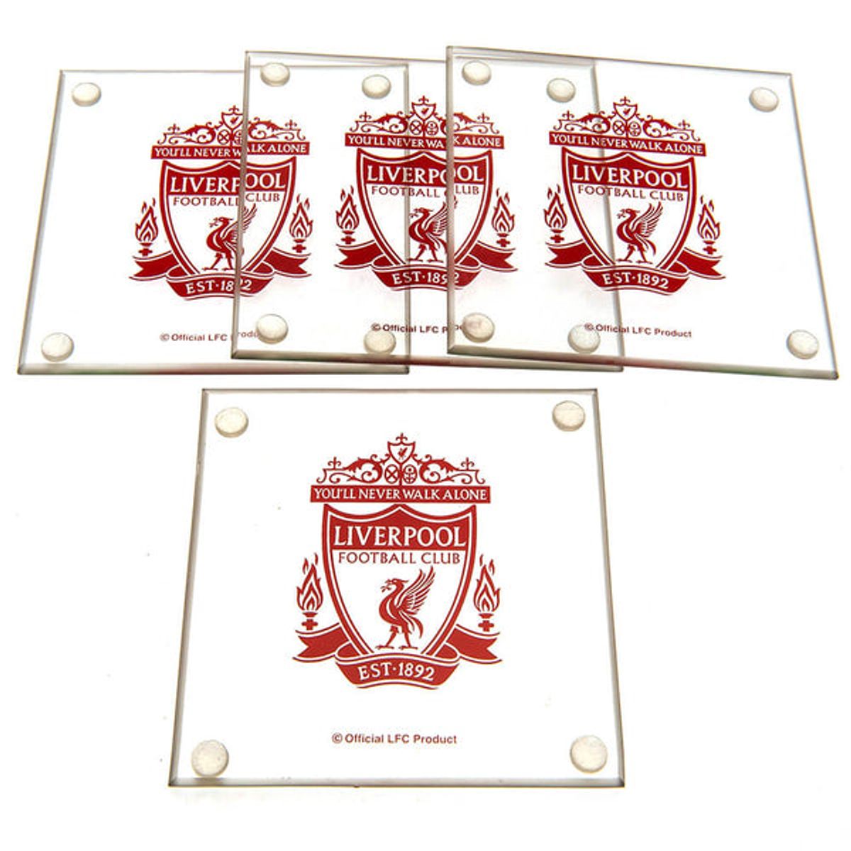 Liverpool FC Glas coasters - 4 stk