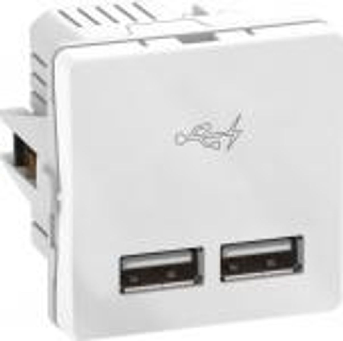 LK FUGA ® 2xUSB Lader 2,1A 1 modul, hvid