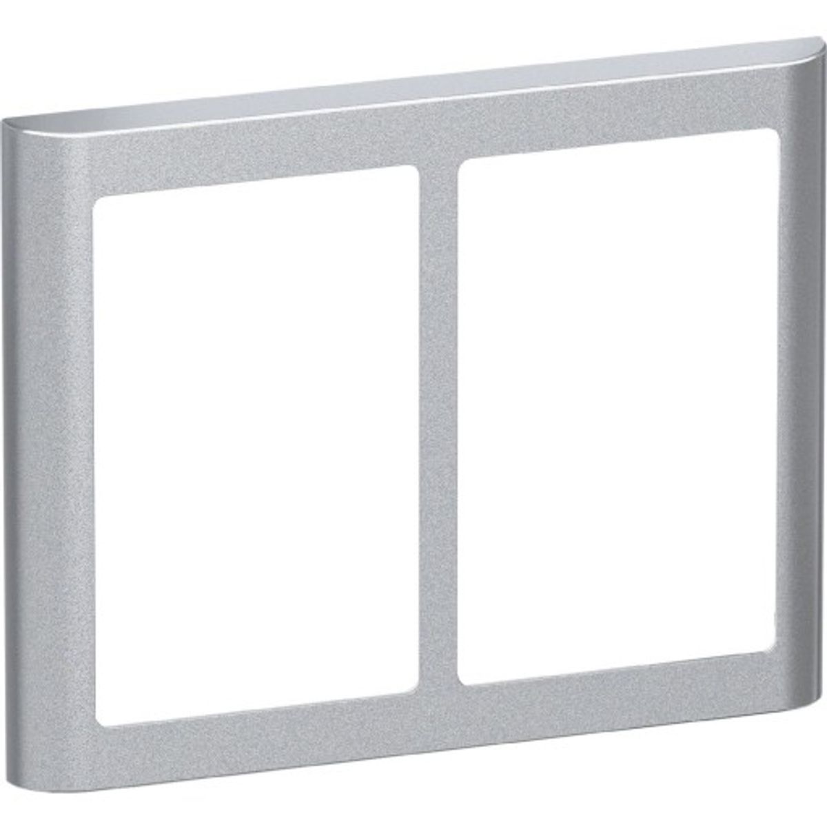 LK Fuga 63 Soft designramme 2x1½ modul i stålmetallic