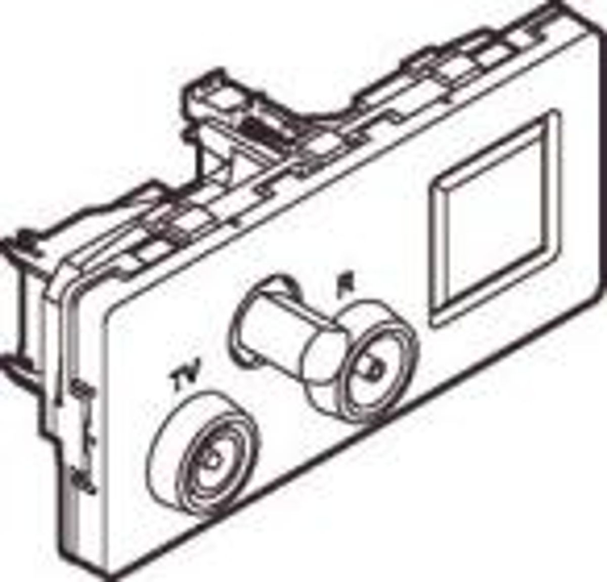 LK FUGA ® Antenneudtag Multimedie TV/Radio/RJ45 slutdåse lysegrå, TD372, 2 modul