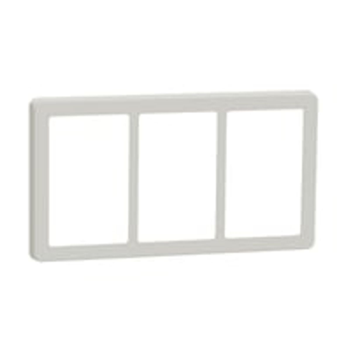 LK FUGA - Base 63 design ramme, 3x1 modul, lysegr