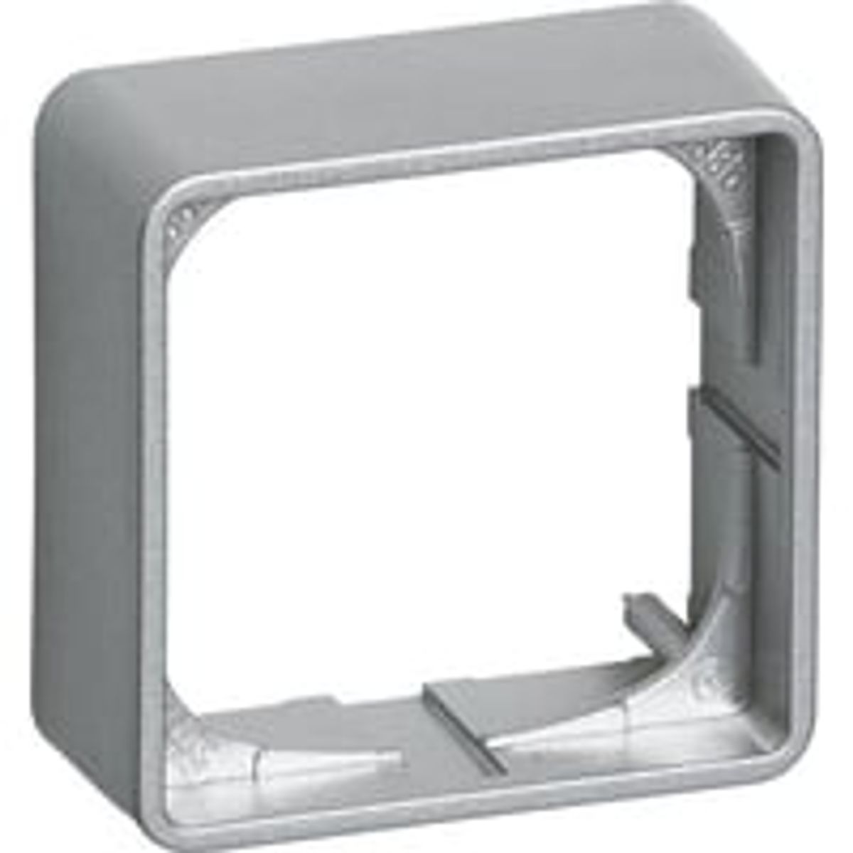 LK FUGA - Baseline 50 forhjet ramme (21 mm dyb), 1 modul, stlmetallic